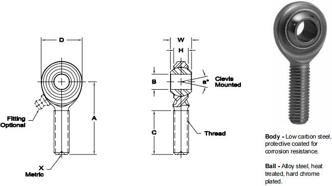 AURORACB-M3關(guān)節(jié)軸承圖紙