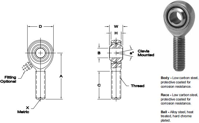AURORAMBF-M20關(guān)節(jié)軸承圖紙