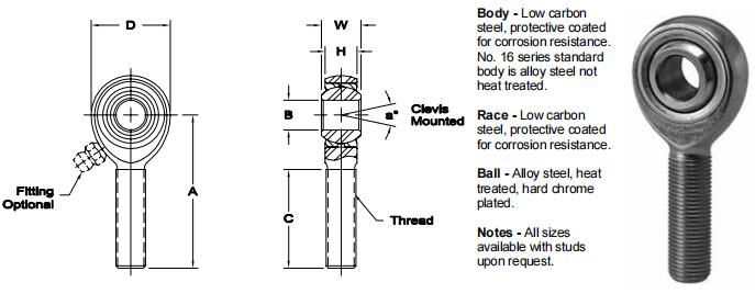 AURORAMB-4關(guān)節(jié)軸承圖紙